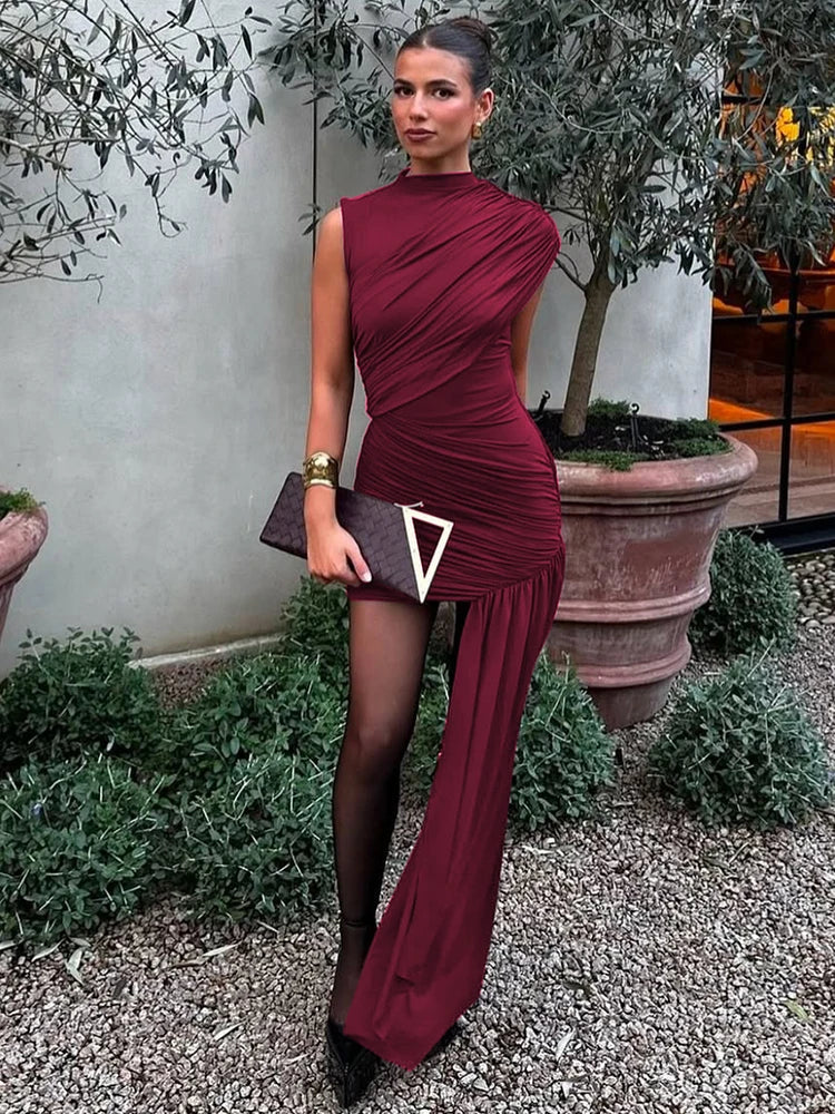 Sexy Mini Dress Modern Irregular